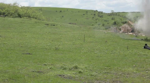 Pyrotechnic explosion. Editorial Stock Footage 25850818