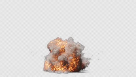 Pyrotechnic Explosion VFX Element 04 Stock Footage 263528467