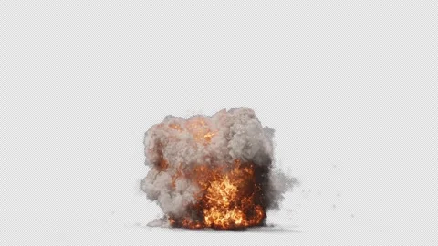 Pyrotechnic Explosion VFX Element 05 Stock Footage 263540440