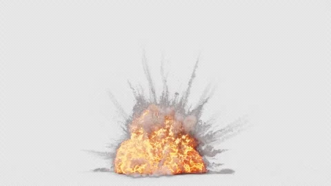 Pyrotechnic Explosion VFX Element 06 Stock Footage 263539581