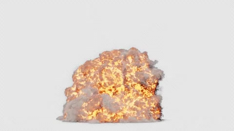 Pyrotechnic Explosion VFX Element 08 Stock Footage 263541875