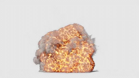 Pyrotechnic Explosion VFX Element 09 Stock Footage 263531216