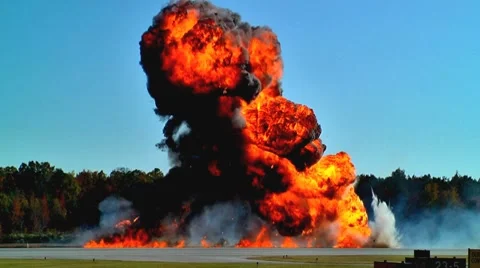 Pyrotechnic explosions Stock Footage 8960312