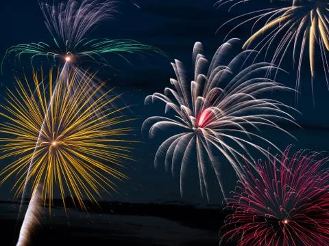 Pyrotechnic Extravaganza Stock Photos