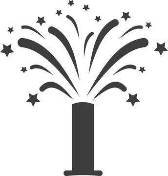 Pyrotechnic fireworks with fire. The explosion of Christmas fireworks. Stock Illustration