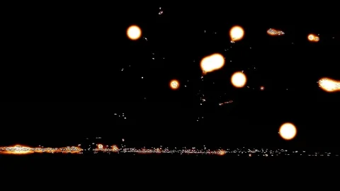 Pyrotechnics In Abstraction In Orange Stock Footage 99838799