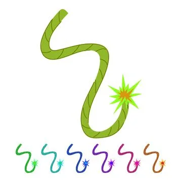 Pyrotechnics dynamite fuse vector cartoon graphic Illustrazione stock