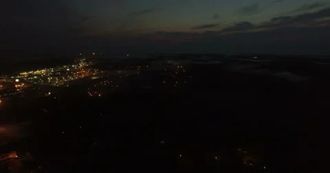 Pyrotechnics on the Horizon Stock Footage 52136809