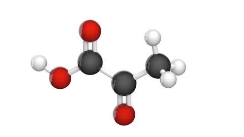 Pyruvic acid (C3H4O3). Seamless loop. Stock Footage 152513704