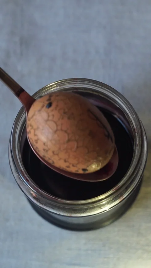 Pysanka painting process Stock Footage 125624009