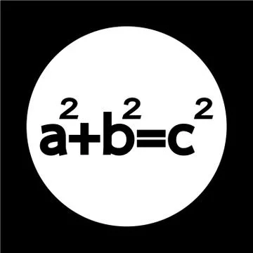 Pythagoras theorem icon Illustrazione stock