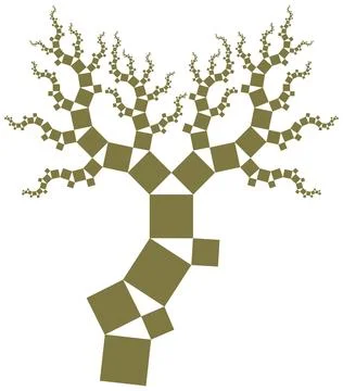 Pythagoras Tree Stock Illustration