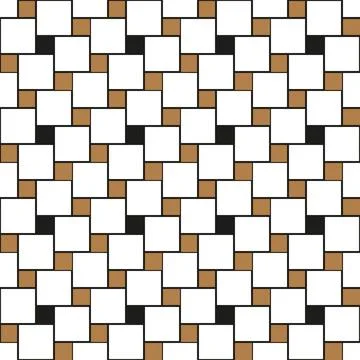 Pythagorean tiling. Seamless surface pattern design with flooring ornament イラスト素材