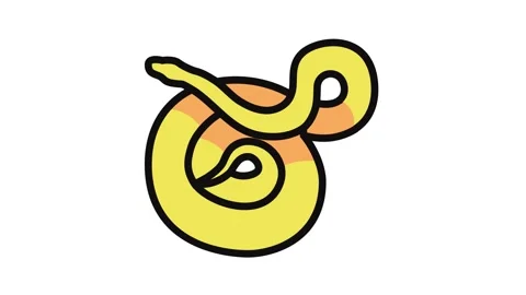 Python animal snake color icon animation Stock Footage 326106891