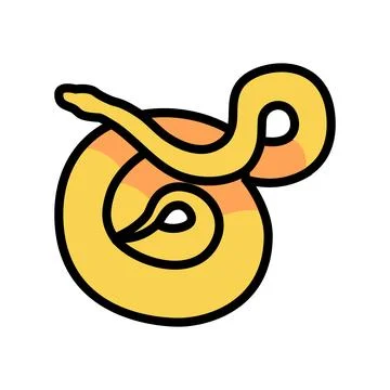 Python animal snake color icon vector illustration Stock Illustration
