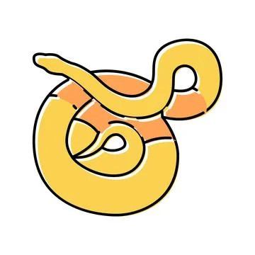 Python animal snake color icon vector illustration Stock Illustration