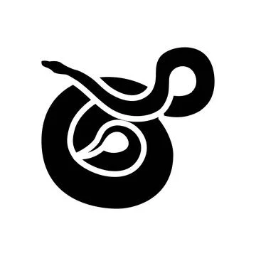 Python animal snake glyph icon vector illustration Stock Illustration