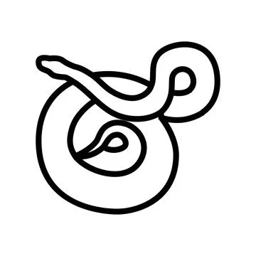 Python animal snake line icon vector illustration Stock Illustration