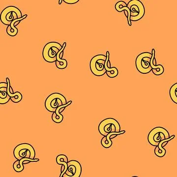 Python animal snake vector seamless pattern Stock Illustration