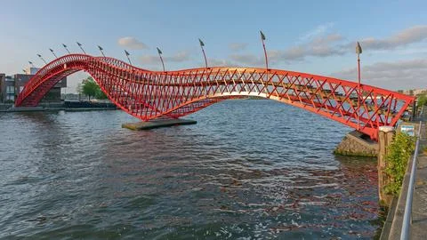 Python Bridge Amsterdam Afternoon 写真素材