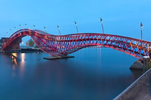 Python Bridge in Amsterdam, the Netherlands Stock Photos