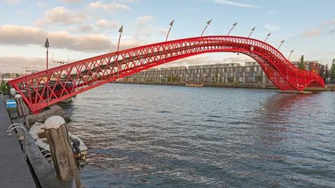 Python Bridge Amsterdam Netherlands 스톡 사진