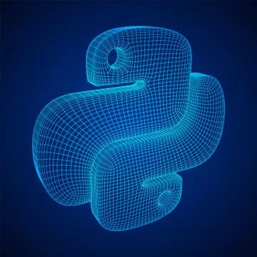 Python code language sign Stock Illustration