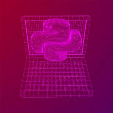 Python code language sign Stock Illustration