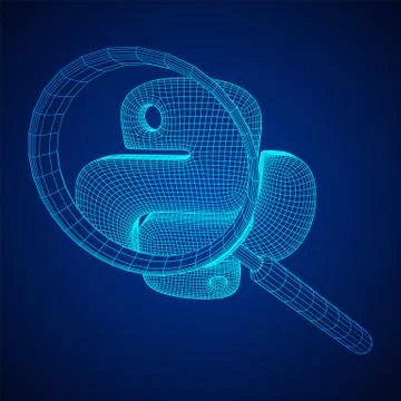 Python code language sign Stock Illustration