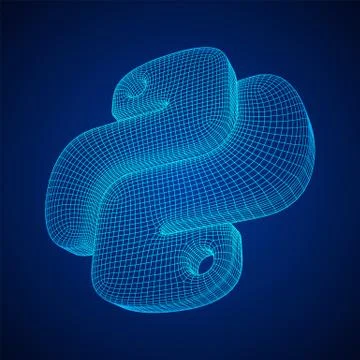 Python code language sign Stock Illustration