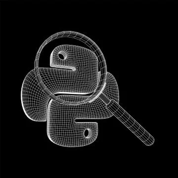 Python code language sign Stock Illustration