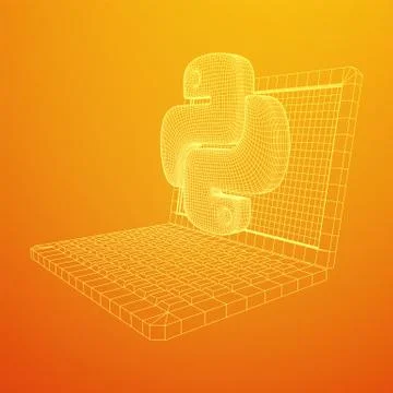 Python code language sign Stock Illustration