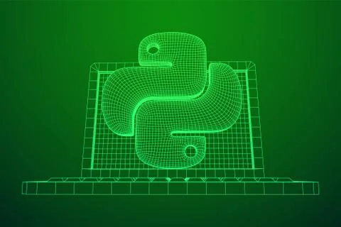 Python code language sign Stock Illustration