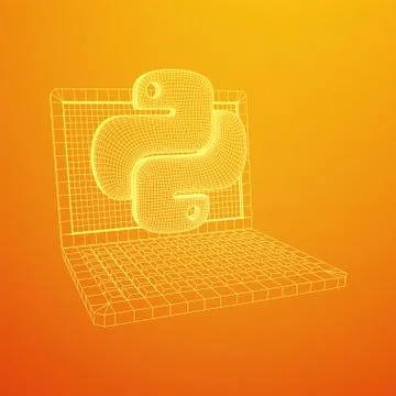 Python code language sign Stock Illustration