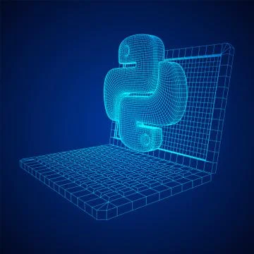 Python code language sign Stock Illustration