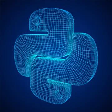 Python code language sign Stock Illustration