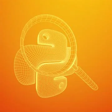 Python code language sign Stock Illustration