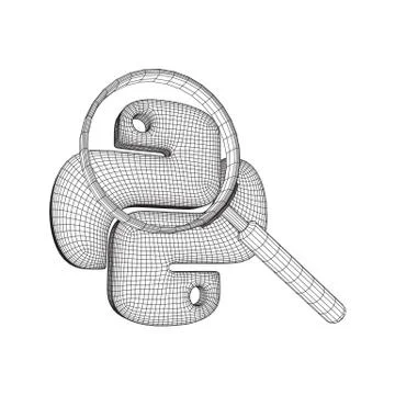 Python code language sign Stock Illustration