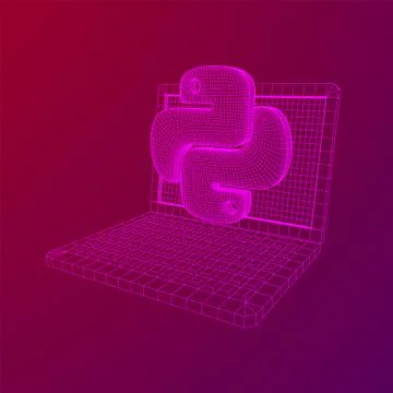 Python code language sign Stock Illustration