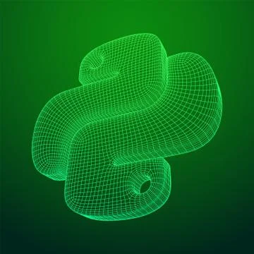 Python code language sign Stock Illustration