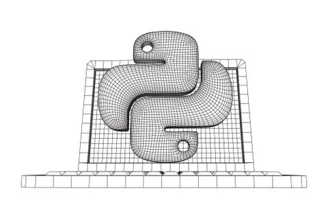 Python code language sign Stock Illustration