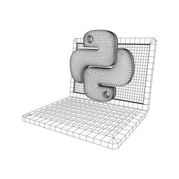 Python code language sign Stock Illustration