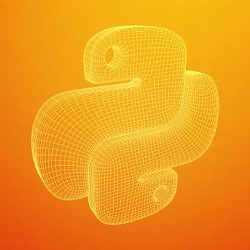 Python code language sign Stock Illustration