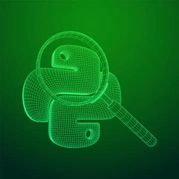 Python code language sign Stock Illustration