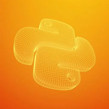 Python code language sign Stock Illustration