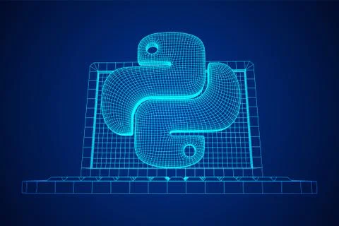 Python code language sign Stock Illustration