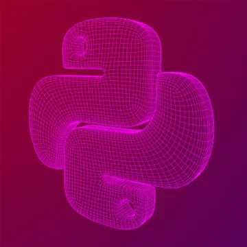 Python code language sign Stock Illustration