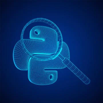Python code language sign Stock Illustration