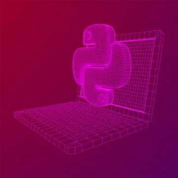 Python code language sign Stock Illustration