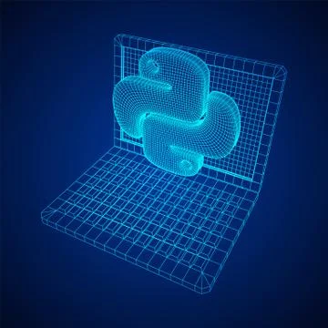 Python code language sign Stock Illustration